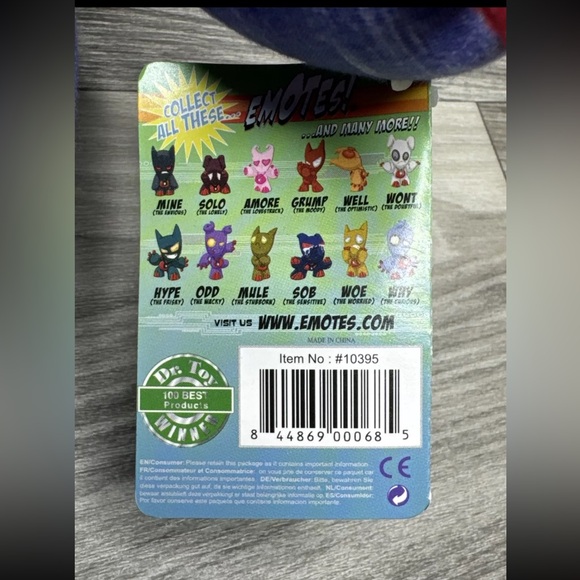 EMOTES! 2008 ODD(THE WACKY) 12 INCH PLUSH TOY. EVERGROW LTD. MADE IN HONG KONG - Picture 8 of 11